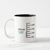 Science Lab Beaker Gepersonaliseerde Witte Mok (Links)