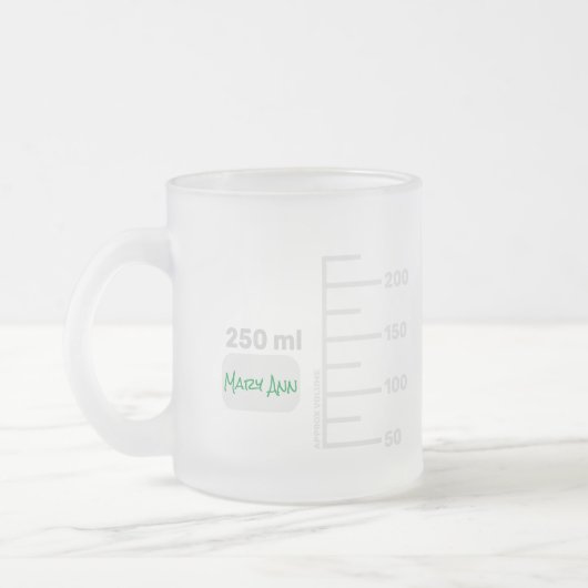 Science Lab Beaker Personnalisé Big Étiquette Mug (Gauche)
