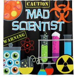 Science Lab Mad Scientist Kinder Shower Curtain Douchegordijn
