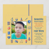 Science Lijst verjaardagsfeestje Kaart (Voorkant / Achterkant)