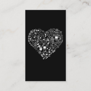 Science Love Wiskunde Physics Chemistry Heart Visitekaartje