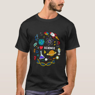 Science Lover Chemistry Biology Physics Love Scien T-shirt