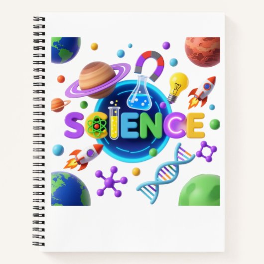 Science Lover Educational Typography Notitieboek (Voorkant)