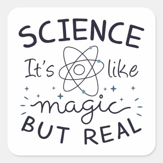 Science Magic Vierkante Sticker (Voorkant)