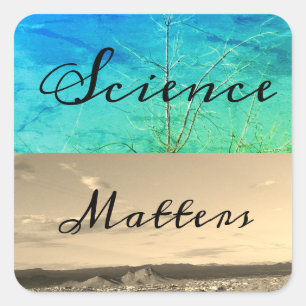 Science Matters Button Vierkante Sticker