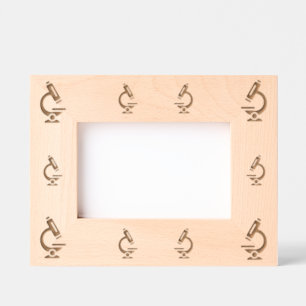 Science Microscope geëtst Afbeelding Lijst Gegraveerde Lijstjes