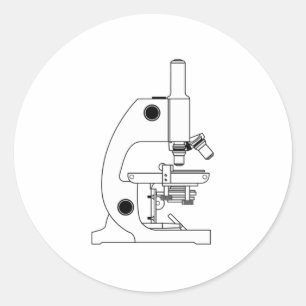Science Microscope Ronde Sticker
