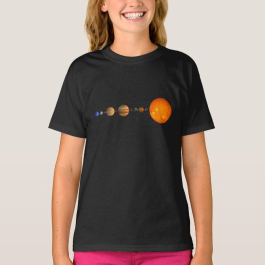 Science Milky Way Galaxy Solar System Sun Planets T-shirt (Voorkant)