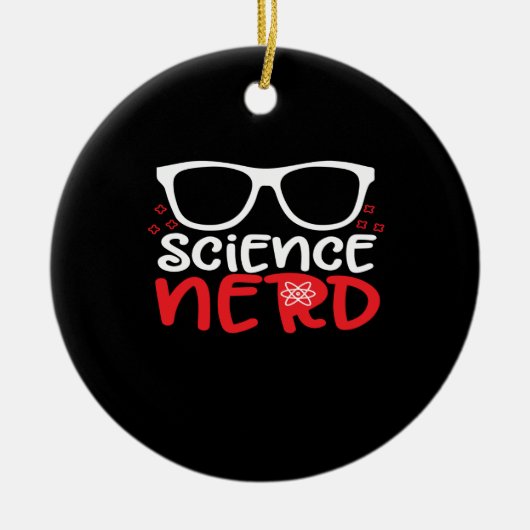 science nerd keramisch ornament (Voorkant)