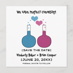 Science of Love Save the Date Invite