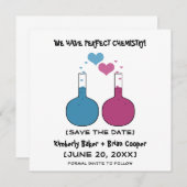 Science of Love Save the Date Invite (Voorkant / Achterkant)