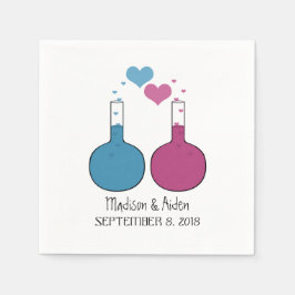 Science of Love Wedding Paper Napkins Servetten