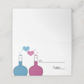 Science of Love Wedding Tented Place Cards (Buitenkant ongevouwen)