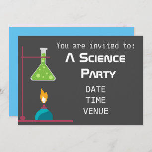 Science party chemie experimenten Party Kaart