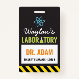 Science Party ID Badge Wetenschapper Badge