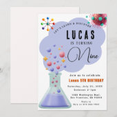 Science Party Invitation d'anniversaire (Devant / Derrière)