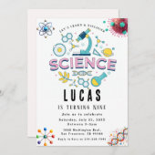 Science Party Invitation d'anniversaire (Devant / Derrière)