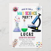 Science Party Invitation d'anniversaire (Devant / Derrière)