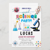 Science Party Invitation d'anniversaire (Devant / Derrière)