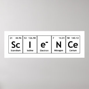 ScIeNCe Periodic Table Elements Word Chemistry Poster