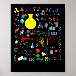 Science Physic Wiskunde Chemistry Biology Astronom Poster