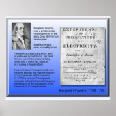 Science Physics Electricity Benjamin Franklin Poster (Voorkant)