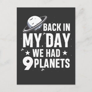 Science Planet Astronomy - Pluto Galaxy Quotes Briefkaart