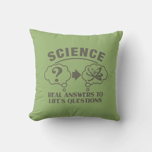 Science Réponses oreiller jetable personnalisé (Recto)