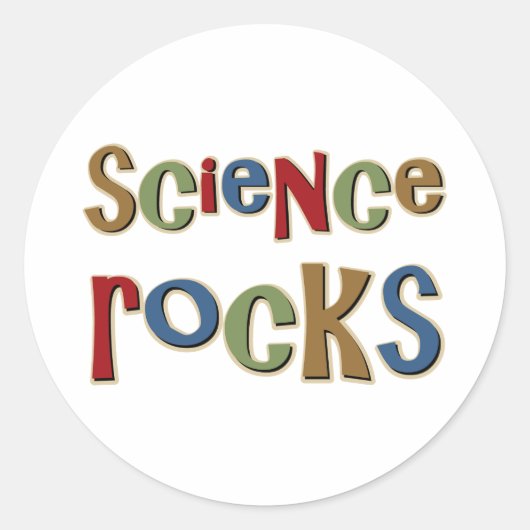 Science Rocks Ronde Sticker (Voorkant)