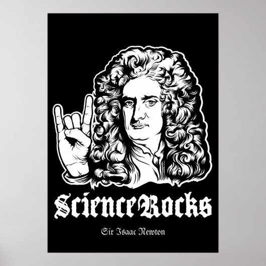 Science Rocks Sir Isaac Newton Poster (Voorkant)