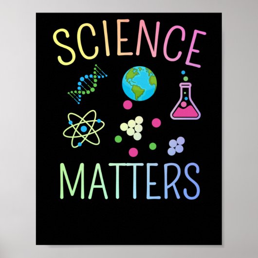 Science S - Funny Science Pun Sticker Poster (Voorkant)