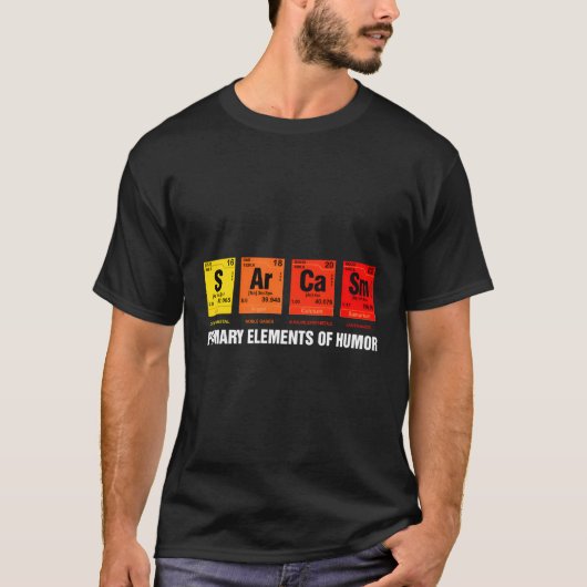 Science T-Shirt Sarcasm S.A.M. Primair element (Voorkant)