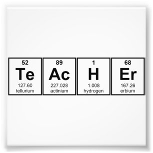 Science Teacher Chemical Elements Foto Afdruk
