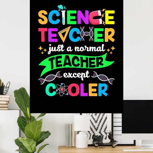 Science Teacher Cool Poster (Thuiskantoor)