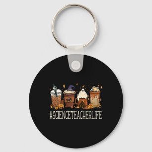 Science Teacher Horror Herfst Coffee Halloween Pum Sleutelhanger