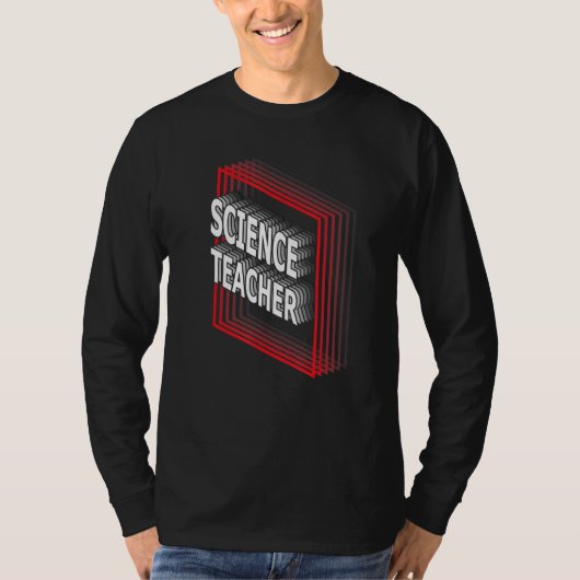 Science Teacher Job Title Appreciation Retro T-shirt (Voorkant)