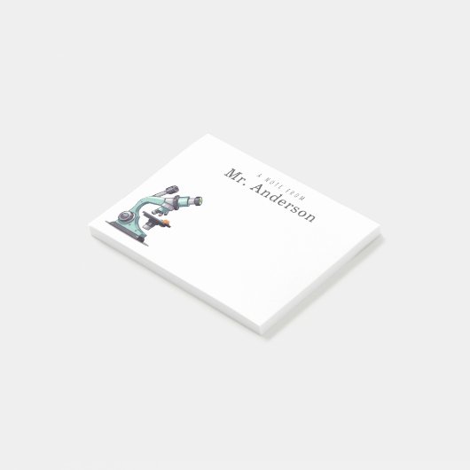 Science Teacher Microscope Lab Post-it® Notes (Schuin)