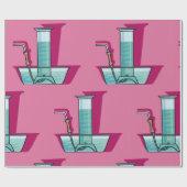 Science Test Tube Cadeaupapier (Vlak)