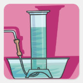Science Test Tube Vierkante Sticker (Voorkant)