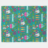 Science Thema Fleece Deken (Voorkant (Horizontaal))