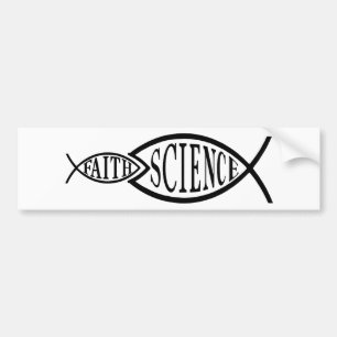 Science Trumps Faith Fish Bumpersticker