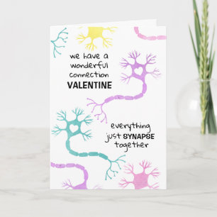 Science Valentijn Neuron Biology Teacher Geek Kaart