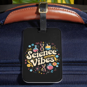 Science Vibes Groovy Eerste Dag Terug Naar School Bagagelabel