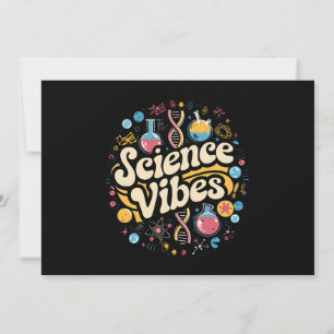 Science Vibes Groovy Eerste Dag Terug naar School  Kaart