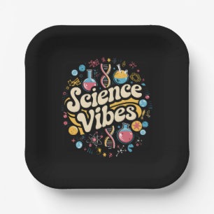 Science Vibes Groovy Eerste Dag Terug Naar School Papieren Bordje