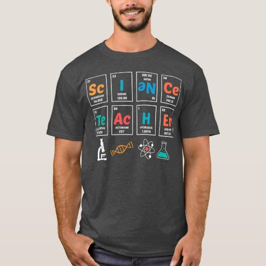 Scienceeacher Periodicable Of Elements School funn T-shirt (Voorkant)