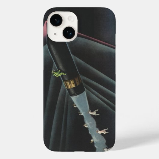  sciencefiction astronaut Riding Rocket Case-Mate iPhone Case (Achterkant)