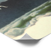 sciencefiction astronaut Riding Rocket Poster (Hoek)