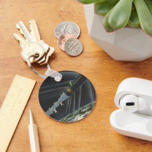 sciencefiction astronaut Riding Rocket Sleutelhanger