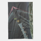  sciencefiction astronaut Riding Rocket Theedoek (Verticaal)